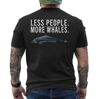 Less People More Whales False Killer Whale Introvert Men's T-shirt Back Print | Mazezy
