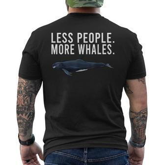 Less People More Whales Pygmy Killer Whale Introvert Men's T-shirt Back Print | Mazezy