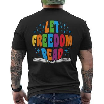 Let Freedom Read Banned Books Lover Men's T-shirt Back Print - Monsterry UK