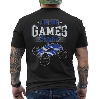 Let The Games Begin Radio Control Rc Car Men's Back Print T-shirt | Mazezy