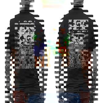 Lets Get Wild Print African Animal Zookeeper Safari Party Mens Back Print T-shirt | Mazezy