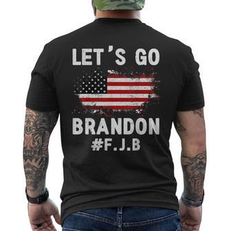 Lets Go Brandon Lets Go Brandon Us Flag Colors Funny Mens Back Print T-shirt | Mazezy