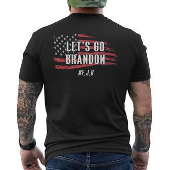 Lets Go Brandon Lets Go Brandon Usa Flag Usa Funny Gifts Mens Back Print T-shirt | Mazezy