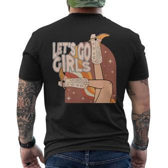Lets Go Girls Cowgirl Boots Country Bachelorette Party Mens Back Print T-shirt - Seseable