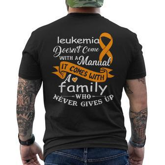 Leukemia Awareness Funny Leukemia Warrior Mens Back Print T-shirt | Mazezy