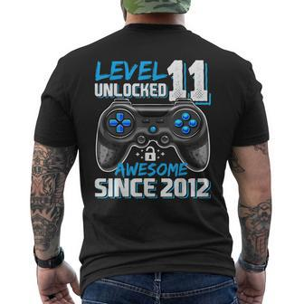 Level 11 Unlocked Awesome 2012 Video Game 11Th Birthday Boy Mens Back Print T-shirt - Seseable