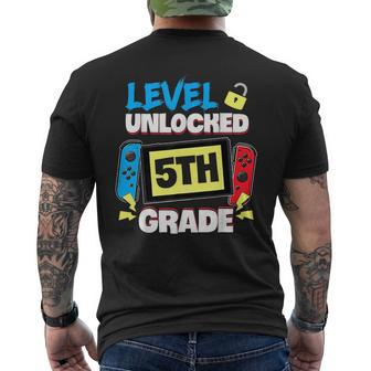 Level 5Th Grade Unlocked Back To School First Day Boys Girls Mens Back Print T-shirt | Mazezy