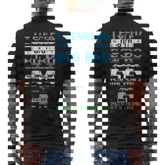 Leveled Up To Big Brother Again Big Brother Est 2023 Mens Back Print T-shirt | Mazezy