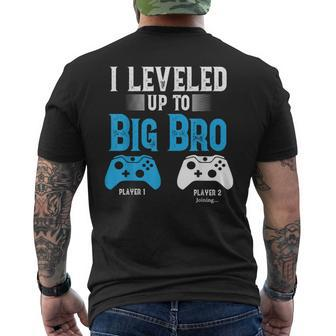 Leveling Up To Big Brother Video Game Player Men's T-shirt Back Print - Monsterry AU