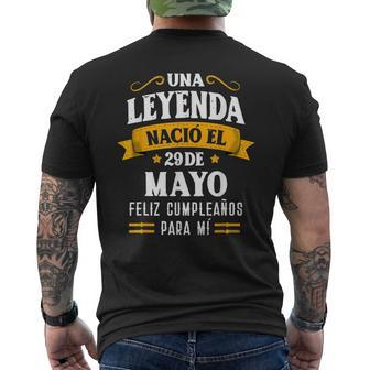 Leyenda Nació 29 Mayo Cumpleaños 29Th May Birthday Men's Back Print T-shirt | Mazezy