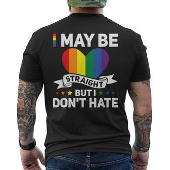 Lgbt Gay Pride Month I May Be Straight But I Dont Hate Mens Back Print T-shirt | Mazezy CA