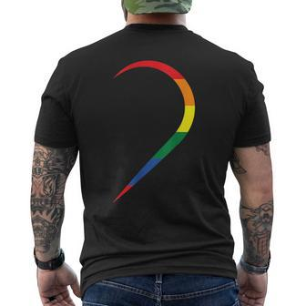Lgbt Half Heart Love Couple Gay Pride Month Mens Back Print T-shirt | Mazezy