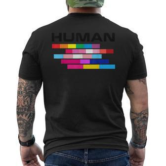 Lgbt Human Pride Mens Back Print T-shirt - Seseable