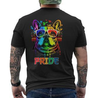 Lgbt Lesbian Gay Pride French Bulldog Mens Back Print T-shirt | Mazezy