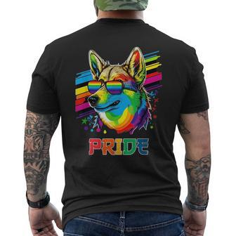 Lgbt Lesbian Gay Pride Swedish Vallhund Dog Mens Back Print T-shirt | Mazezy DE