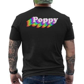 Lgbt Poppy Support Lgbtq Equality Rights Human Pride Mens Back Print T-shirt | Mazezy
