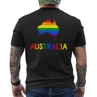 Lgbt Pride Australia Gay Marriage Equality Vote Yes Mens Back Print T-shirt | Mazezy