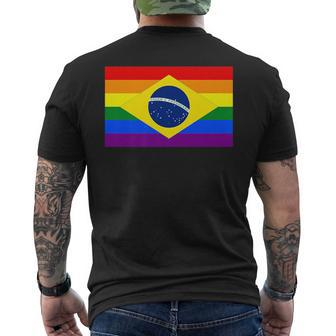 Lgbt Pride Brazilian Flag - Lgbtqia Brazil Mens Back Print T-shirt | Mazezy CA