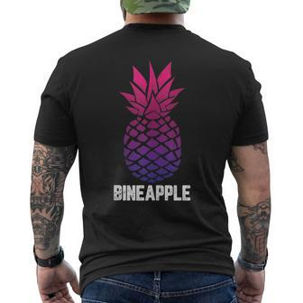 Lgbt-Q Bi-Sexual Pineapple Tropical Summer Cool Pride Gifts Mens Back Print T-shirt | Mazezy