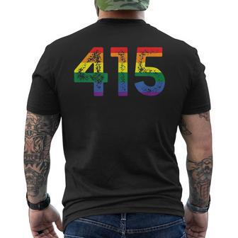Lgbt San Francisco California 415 - San Francisco Lgbt Pride Mens Back Print T-shirt | Mazezy