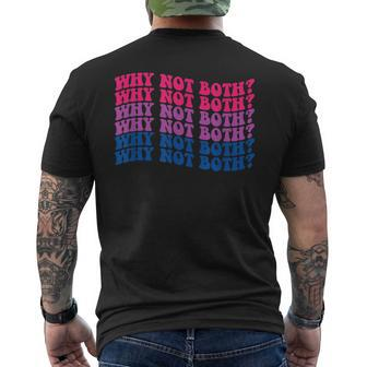 Lgbtq Bisexual Pride Bi-Furious Why Not Both Mens Back Print T-shirt | Mazezy