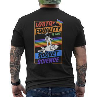 Lgbtq Equality Is Not Rocket Science Cute Gay Pride Ally Mens Back Print T-shirt | Mazezy AU