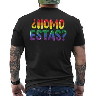 Lgbtq Flag Gay Pride Month Homo Estas Spanish Mexican Funny Mens Back Print T-shirt - Seseable