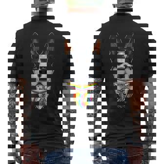 Lgbtq Flag I Gay Pride Flag I Australian Cattle Dog Mens Back Print T-shirt | Mazezy