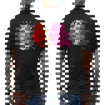 Lgbtq Lesbian Pride Flag - Cats Pile Lesbian Mens Back Print T-shirt | Mazezy
