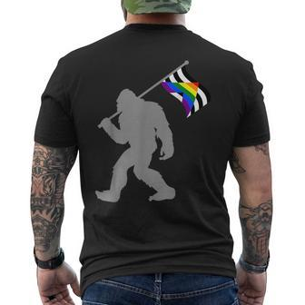 Lgbtq Straight Alliance Pride Flag On Straight Gay Ally Mens Back Print T-shirt - Seseable