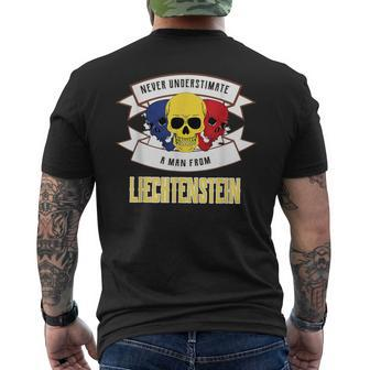 Liechtenstein Never Underestimate Men's T-shirt Back Print - Thegiftio UK