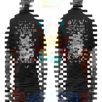 Life Is Better With A Corgi Western Leopard National Pet Day Mens Back Print T-shirt | Mazezy