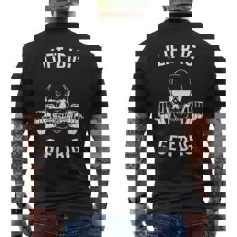 Lift Big Get Big Mens Back Print T-shirt | Mazezy