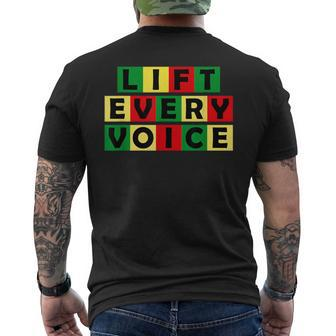Lift Every Voice Black National Anthem Black Pride History Men's T-shirt Back Print | Mazezy