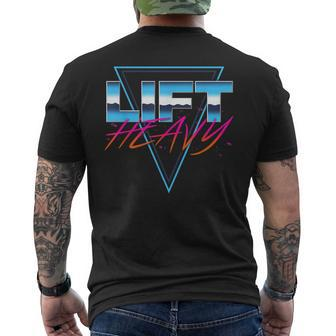Lift Heavy Powerlifting Or Bodybuilding Mens Back Print T-shirt | Mazezy