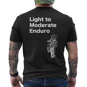 Light To Moderate Enduro Mens Back Print T-shirt - Seseable