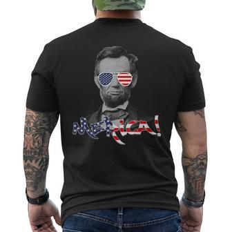 Lincoln Merica 4Th July Or Memorial Day Outift Men's T-shirt Back Print | Mazezy UK
