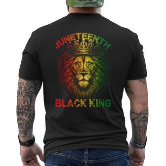 Lion Junenth Black King Melanin Father Dad Men Son Boys Mens Back Print T-shirt - Thegiftio UK