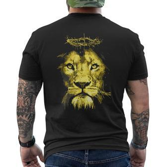 Lion Of Judah Mens Back Print T-shirt | Mazezy
