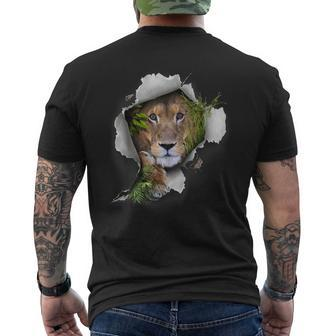Lion Safari Animal Zoo Animal Lion Men's T-shirt Back Print - Seseable