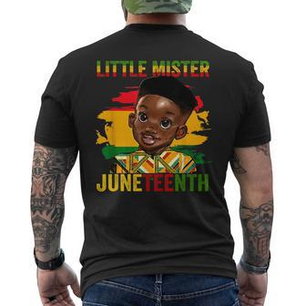 Little Mister Junenth African Black Boy Kids Toddler Mens Back Print T-shirt - Seseable