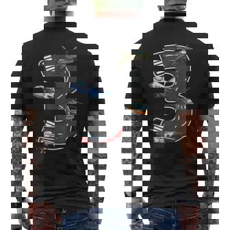 Little Pilot 3Rd Birthday Party 3 Three Years Old Airplane Men's T-shirt Back Print - Seseable