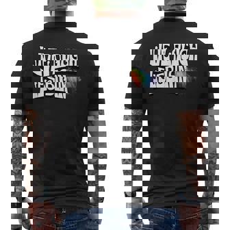Live Laugh Lesbian Pride Lgbtq Lesbian Mens Back Print T-shirt | Mazezy