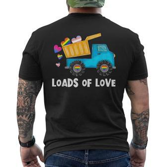 Loads Of Love Tractor Truck Trans Lgbtq Gay Pride Awareness Mens Back Print T-shirt | Mazezy