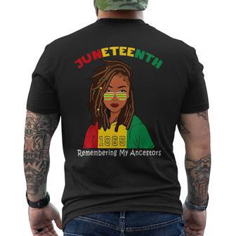 Loc_D Hair Melanin African Girls Remembering My Ancestors Mens Back Print T-shirt - Seseable