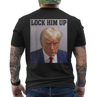 Lock Him Up Donald Trump Shot T Anti Trump Men's T-shirt Back Print - Monsterry