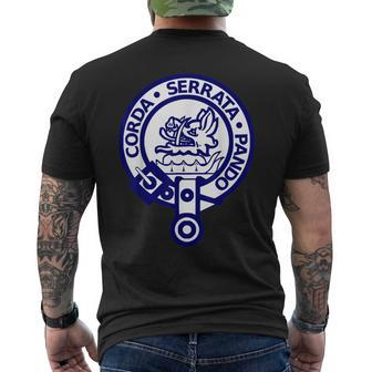 Lockhart Family Clan Name Crest Shield Men's Back Print T-shirt | Mazezy