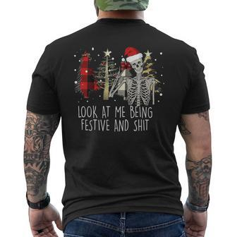 Look At Me Being All Festive Men's T-shirt Back Print - Seseable