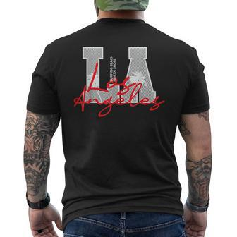 Los Angeles La California State Ca Cali California Republic Men's T-shirt Back Print | Mazezy