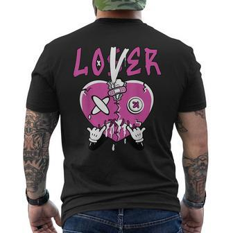 Loser Lover Drip Heart Gs Active Fuchsia Matching Mens Back Print T-shirt - Seseable